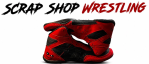 Scrap shop wrestling shoes logo